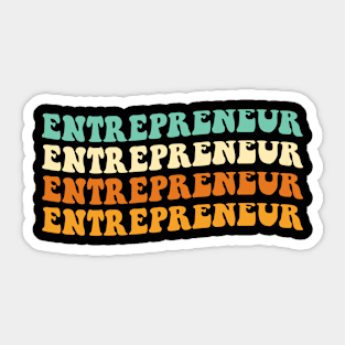 Funny Entrepreneur Gift Small Business Owner Gift Groovy Entrepreneur Sticker